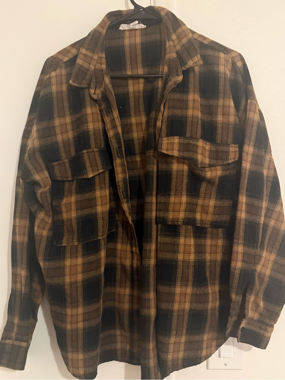 12th Tribe Plaid Shirt Jacket - Black & Brown